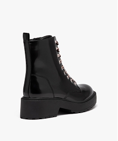 boots a epaisse semelle crantee femme noir bottines et bootsD992101_4