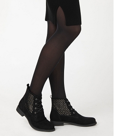 CHAUSSURE PLAT TAUPE BOOTS NOIR:30387720115-Polyester/Pu (polyurethan/Tpr/Polyester/