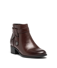 boots a talon avec brides fantaisie sur le cote femme rougeD992701_2
