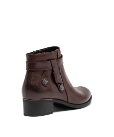 boots a talon avec brides fantaisie sur le cote femme rougeD992701_4