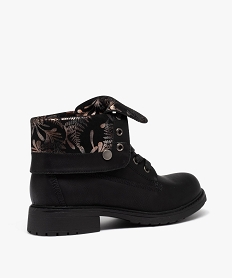 boots biker avec tige rabattable a motifs pailletes femme noirD992801_4