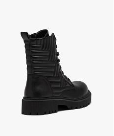 boots motardes a tige matelassee et grosse semelle crantee femme noirD992901_4
