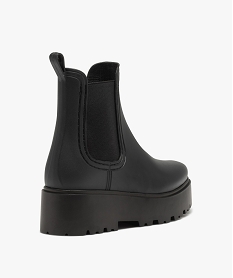 boots femme unies style chelsea a semelle plateforme crantee noirD994201_4