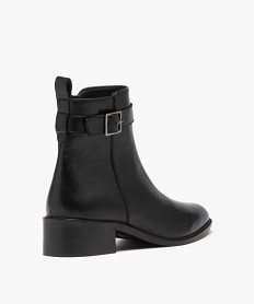 boots femme en cuir uni a bout amande et a zip - taneo noirD994701_4