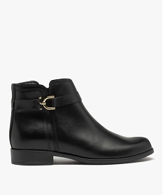 PLUIE ROSE BOOTS NOIR:30387720186-Cuir veau/Cuir vachette/Tpr/Polyester/