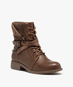 boots avec tige fantaisie et chaine a la cheville femme orangeD995201_2
