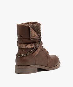 boots avec tige fantaisie et chaine a la cheville femme orangeD995201_4