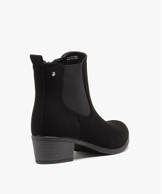boots confort facon chelsea avec doublure chaude femme noirD995301_4