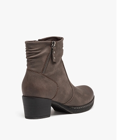 boots fourrees a talon et semelle plateforme femme brunD996201_4