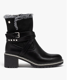 CHAUSSURE PLAT BEIGE CLAIR BOOTS NOIR:30387740055-Pu (polyurethan/Pu (polyurethan/Tpr/Polyester/