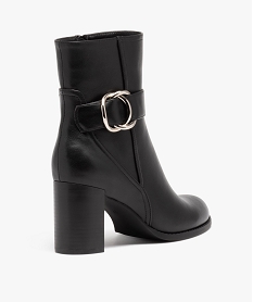boots femme unies a talon carre fermeture a zip noirD996401_4