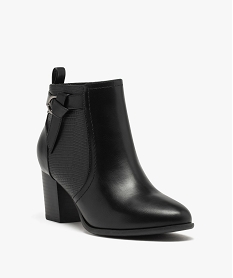 boots avec empiecement texture et bride fantaisie femme noirD996901_2