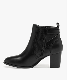 boots avec empiecement texture et bride fantaisie femme noirD996901_3