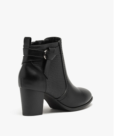 boots avec empiecement texture et bride fantaisie femme noirD996901_4