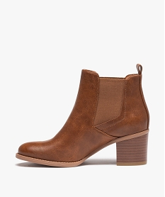 boots femme unies a talon moyen style chelsea orangeD998101_3