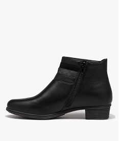 boots femme confort unies a petit talon noirD998401_3