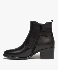 boots a talon dessus cuir et brides femme - taneo noirD998501_3