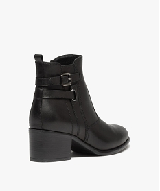 boots a talon dessus cuir et brides femme - taneo noirD998501_4