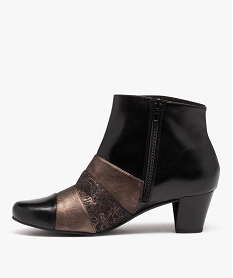 boots femme confort a talon et bout pointu avec details metallises noirD999301_3