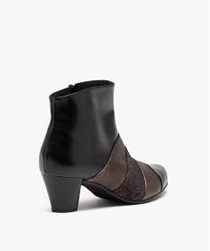 boots femme confort a talon et bout pointu avec details metallises noirD999301_4