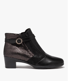 CHAUSSURE SPORT BLACK BOOTS NOIR:30387740235-Cuir chevre/Polyester/Pvc/Polyester/