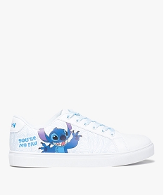 GEMO Baskets femme imprimées Stitch et fermeture à lacets - Disney Blanc