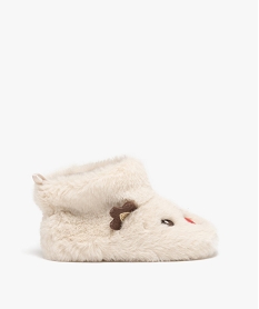 GEMO Chaussons bébé Noël boots en forme de cerf à nez rouge beige standard