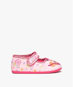 chaussons fille forme ballerine a scratch - pat patrouille roseE005601_1