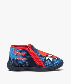 chaussons bebe garcon super heros en velours bleuE005901_1