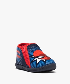 chaussons bebe garcon super heros en velours bleuE005901_2