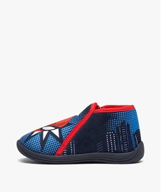 chaussons bebe garcon super heros en velours bleuE005901_3