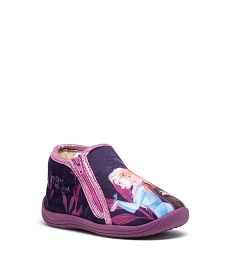 chaussons fille bottillons a zip la reine des neiges - disney violetE006501_2