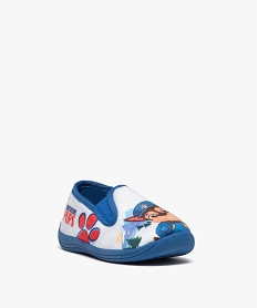 pantoufles garcon imprimes en velours - pat patrouille grisE006901_2