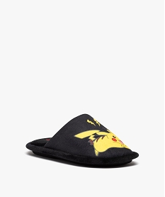 chaussons garcon en velours a enfiler - pokemon noirE007701_2