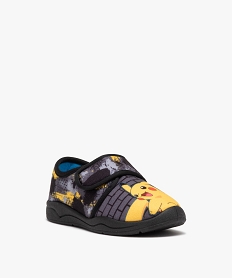 chaussons garcon imprimes pikachu a bande scratch - pokemon grisE008001_2