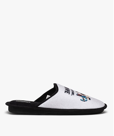 GEMO Chaussons homme mules en velours imprimé - Minecraft gris standard