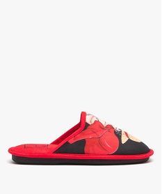 GEMO Chaussons homme mules plates en velours - One Piece Rouge