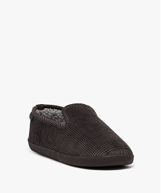 chaussons homme pantoufles a motif prince de galles - isotoner brunE012101_2