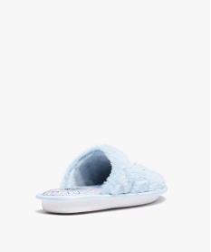 chaussons femme mules plates a poils doux stitch - disney bleuE014201_4