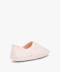 chaussons femme souples en jersey a motifs roseE015401_4