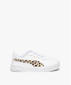 GEMO Baskets fille unies avec logo fantaisie - Puma Blanc