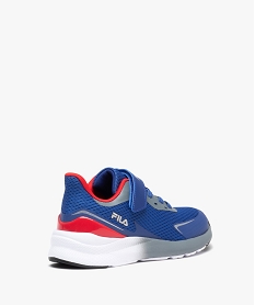 baskets garcon en velcro style running fila bleu baskets