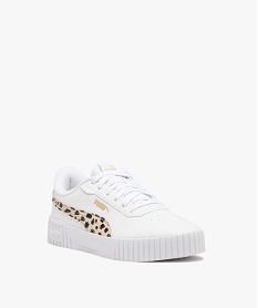 baskets fille unies avec detail imprime - puma blanc basketsE021601_2