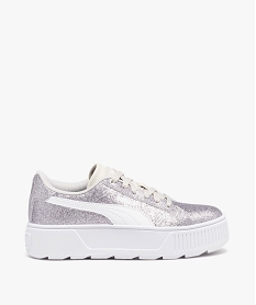 GEMO Baskets femme pailletées à semelle plateforme - Puma Gris