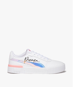 GEMO Baskets fille unies avec détail métallisé - Puma Blanc