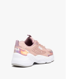 baskets fille unies a semelle epaisse avec details brillants  - fila rose basketsE022601_4