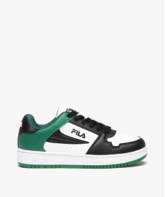 GEMO Baskets garçon tricolores style retro - Fila blanc chine