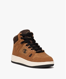 baskets garcon mid-cut en suedine avec col matelasse - champion orangeE023301_2