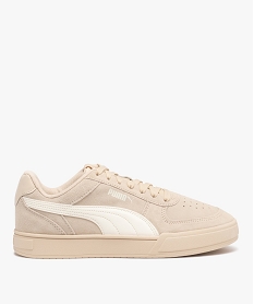 GEMO Baskets homme à lacets en suédine - Puma Beige