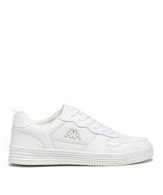 GEMO Baskets homme unies à lacets - Kappa Blanc